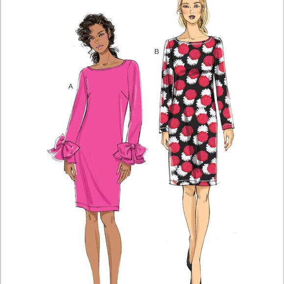 Other - Women's Crepe Fitted Dress Sewing Pattern Sizes 14-22 Easy to Sew